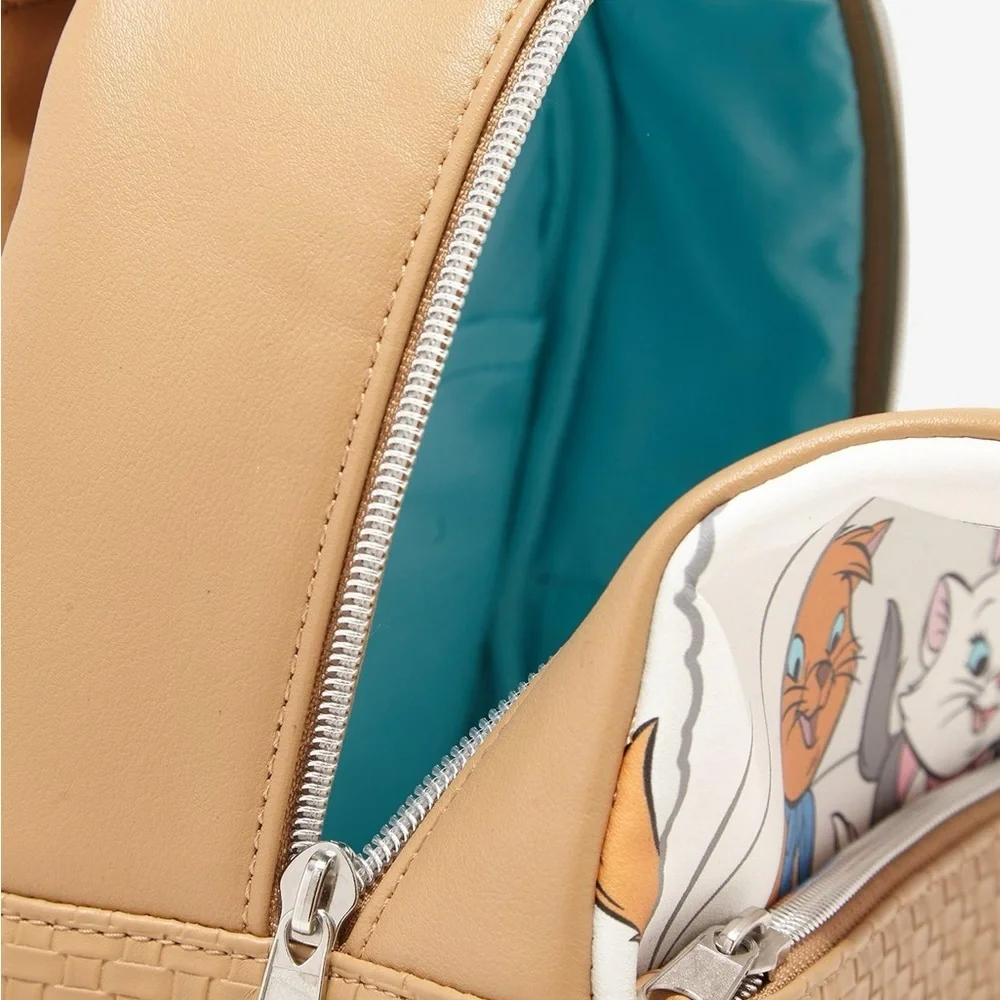 NWT Loungefly Disney The Aristocats Kittens Basket Mini Backpack - Picture 2 of 8